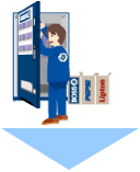 3.自動販売機の商品詰め替え